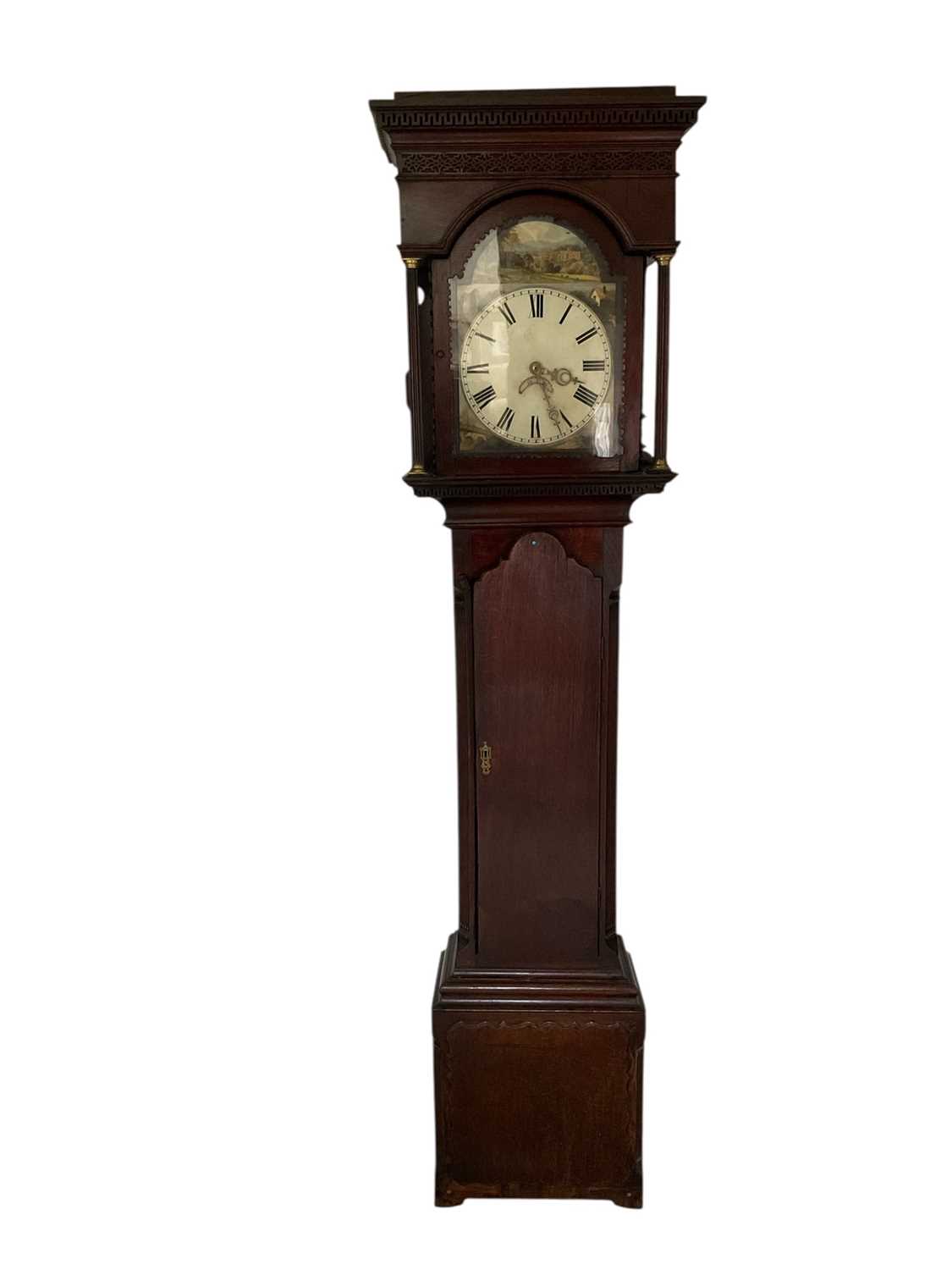 Lot 601 - George III oak longcase clock