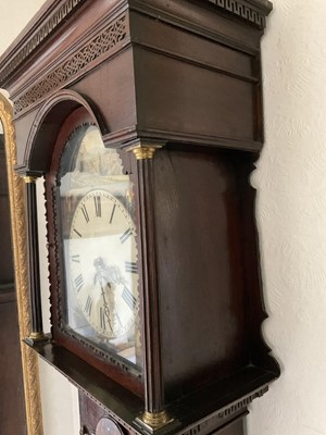 Lot 601 - George III oak longcase clock