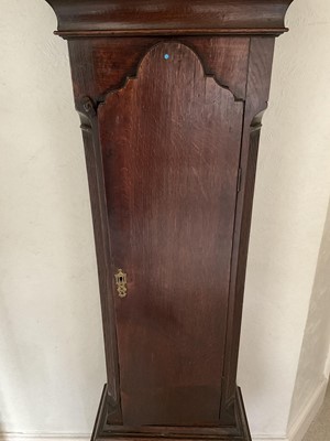 Lot 601 - George III oak longcase clock