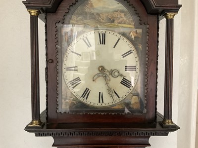 Lot 601 - George III oak longcase clock