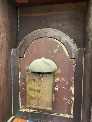 Lot 601 - George III oak longcase clock