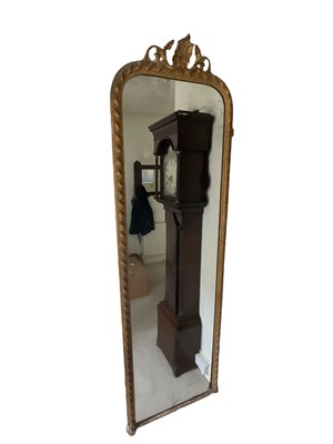 Lot 1499 - 19th century gilt gesso pier mirror