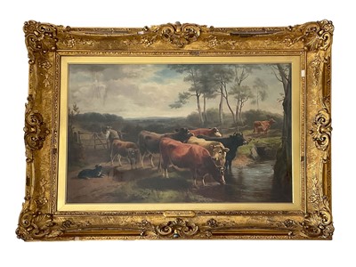 Lot 1314 - William II Watson (1847-1921) oil on canvas, The Watering Place, signed and dated 1885