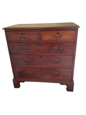 Lot 1500 - George III mahogany chest of drawers of small size
