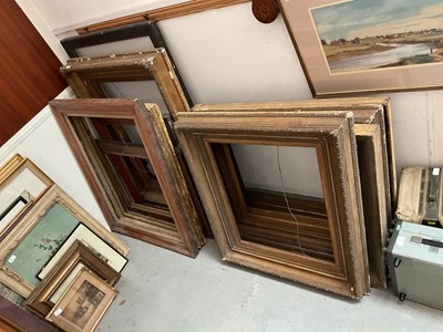 Lot 951 - Group of 19th century picture frames including burr maple (12)