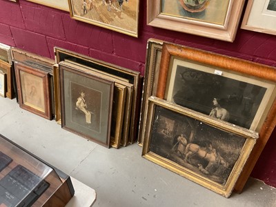 Lot 990 - Good group of early 19th century and later prints and engravings including The Death of Lord Chatham, George Morland and others, some well framed (14)