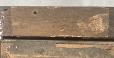 Lot 81 - Frederick Marriott (1860-1941) oil on board - seated figure by lamp light entitled 'Evening' to original label verso, 33 x 23, in gilt wood frame, together with a watercolour of a Dutch harbour...