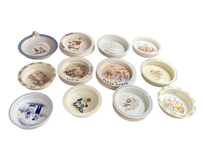 Lot 1002 - Collection of baby's plates, various manufacturers including Royal Doulton, Wedgwood, Carlton Ware and Paragon (qty)