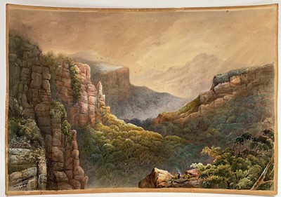 Lot 123 - 19th century British School, watercolour, extensive landscape, signed Gedye, dated 1870, 34cm x 49cm, unframed