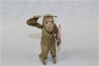 Lot 2788 - Pre-War Clocksckwork monkey with comb and mirror