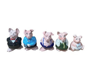 Lot 1028 - Set of five Wade NatWest pigs