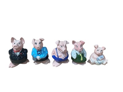 Lot 1035 - Set of five Wade NatWest pigs