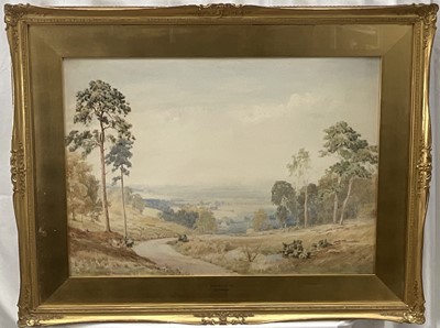 Lot 1284 - Elliot Henry Marten (act. 1886-1910) watercolour - Poole Harbour and Bay, signed, 53cm x 73cm, in glazed gilt frame