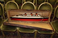 Lot 2826 - Live Steam wooden model of The Queen Mary, by...