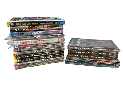 Lot 2861 - Twenty DC Comics graphic novels - Black Label The Sandman book 1-3 by Neil Gaiman, Batman Birth of the devil (hardback), Batman Bride of the demon, Archive Editions Vol 4 Superman Vol 3 Justice...