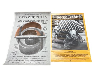 Lot 2315 - Selection of music posters, including Clash (framed), Pink Floyd, Julian Cope, Rita Ora, Sex Pistols, Led Zeppelin, Kate Bush, Ray Davies, Beastie Boys, Pixies, Manic Street Preachers (approx 30...