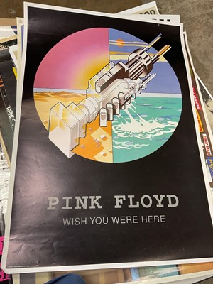 Lot 2315 - Selection of music posters, including Clash (framed), Pink Floyd, Julian Cope, Rita Ora, Sex Pistols, Led Zeppelin, Kate Bush, Ray Davies, Beastie Boys, Pixies, Manic Street Preachers (approx 30...