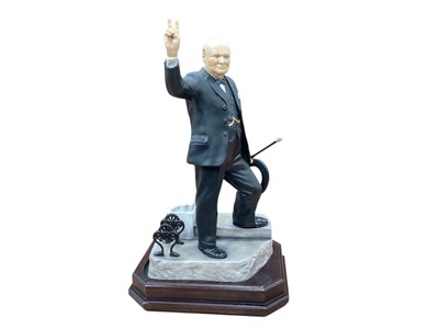 Lot 1050 - Ashmor limited edition figure - Sir Winston Churchill, on plinth base, boxed