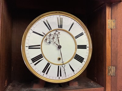 Lot 605 - Interesting late 19th century Vienna longcase regulator clock with single weight and pendulum, month movement