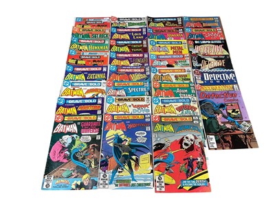 Lot 2849 - Quantity of DC Comics The Brave and the Bold starring Batman mostly (1980's) together with small quantity of Detective Comics. Approximately 130 comics