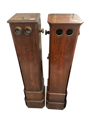 Lot 2512 - Impressive Victorian floor standing stereoscope viewers for restoration (2)