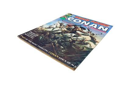 Lot 2840 - Savage Sword of Conan the Barbarian (Curtis). Issues #1 - #10 (1974 and 1975). #1 - includes the debut of Red Sonja's chain mail bikini and first appearance of Blackmark. (10)