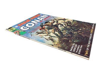 Lot 2840 - Savage Sword of Conan the Barbarian (Curtis). Issues #1 - #10 (1974 and 1975). #1 - includes the debut of Red Sonja's chain mail bikini and first appearance of Blackmark. (10)