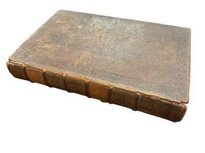 Lot 155 - Early bible with many copper engravings and maps