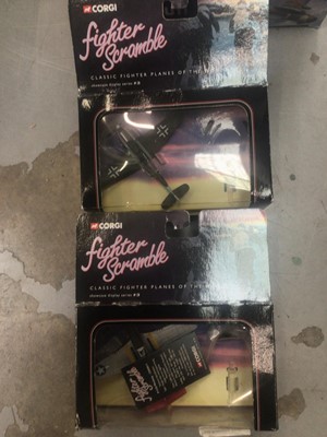 Lot 2025 - Easy Models 1:48 scale Mustang P-51D, boxed 39303 & 1:72 scale F-84E Thunderjet, boxed 37109 & MiG 15 UTI, boxed 37135, plus other model aircraft (1 box)