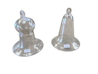 Lot 2488 - Two old/antique glass bell garden cloches