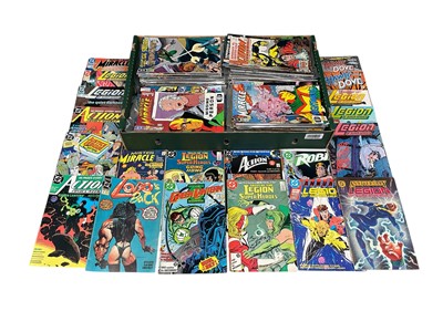Lot 2850 - DC Comics, large collection of mostly 1980's and 90's. To include Legion of Super-Heroes, Justice League America, Action Comics weekly and others. Approximately 170 comics