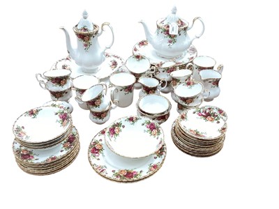 Lot 1060 - Royal Albert Old Country Roses tea, coffee and dinner service - 60 pieces