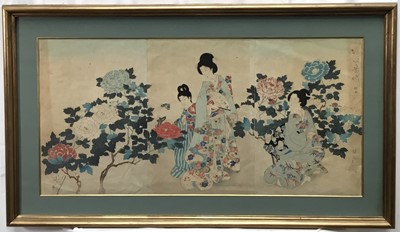 Lot 315 - Antique Japanese woodblock print after Toyohara Chikanobu