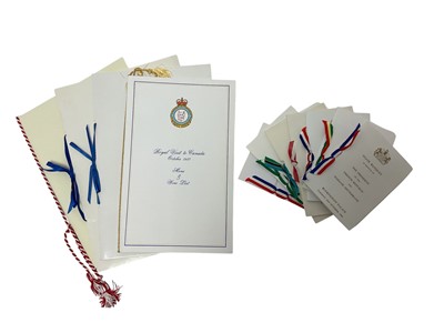 Lot 38 - Collection of H.M. Queen Elizabeth II State Banquet menus, dinner menus, Royal Flight menus and other ephemera (28)
