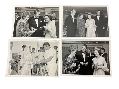 Lot 40 - Collection 1980s H.M. Queen Elizabeth II Royal Tour and Royal Yacht photographs including President and Nancy Reagan (approx.40)