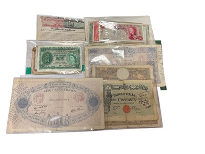 Lot 491 - World - Mixed banknotes to include Iraq Saddam Hussein UNC notes & many others (137 notes)