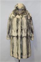 Lot 3103 - Ladies' Silverer fox fur coat and matching hat...