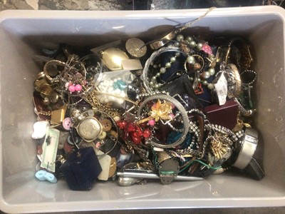 Lot 182 - Three boxes to include a 9ct gold Cameo ring, 9ct gold stud earrings, silver chain, costume jewellery and other sundry items