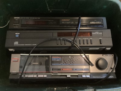Lot 257 - Large collection of audio and hifi equipment, including Technics, Denon, Aiwa, etc