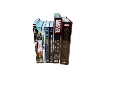 Lot 2874 - Collection of Marvel and DC books to include Marvel fact files, Marvel year by year, Marvel The Avengers The Ultimate Guide to Earth's Mightiest Heroes!, Marvel Encyclopedia, X-Men the ultimate...
