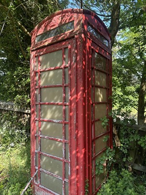 Lot 2536 - Original vintage 'K6' red telephone box designed by Sir Giles Gilbert Scott N.B. please note this lot is located in CO16, the buyer will be responsible for arranging the removal and tran...