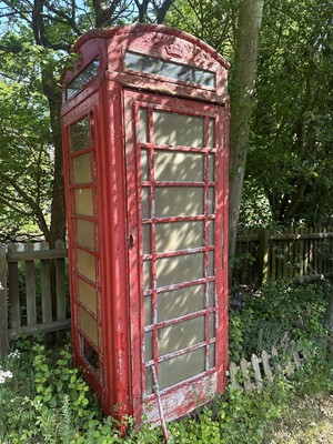 Lot 2536 - Original vintage 'K6' red telephone box designed by Sir Giles Gilbert Scott N.B. please note this lot is located in CO16, the buyer will be responsible for arranging the removal and tran...
