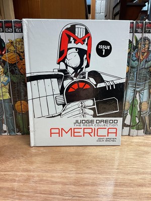 Lot 2873 - Judge Dredd the mega collection graphic novels by Hachette Partworks. Incomplete run from issues #1 - #90, missing issues #15, #37, #40, #67, and 70. Mostly sealed and one duplicate. Approximate...