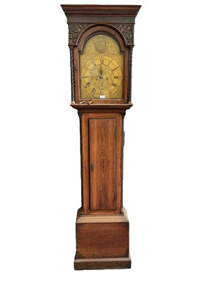 Lot 603 - Early 19th century 8-day oak longcase clock by Walter Galloway of Kilbirnie