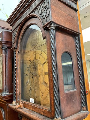 Lot 603 - Early 19th century 8-day oak longcase clock by Walter Galloway of Kilbirnie