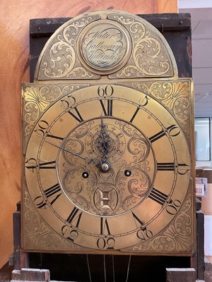 Lot 603 - Early 19th century 8-day oak longcase clock by Walter Galloway of Kilbirnie