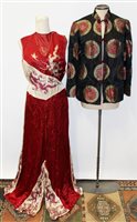 Lot 3083 - Ladies' vintage satin silk evening jacket -...