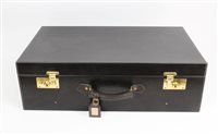 Lot 3127 - Good quality black leather suitcase, by...