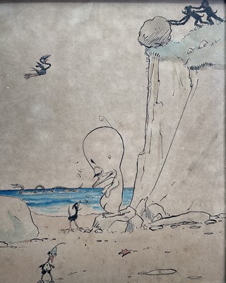 Lot 1443 - Reverend George Liddell Johnstone (1817-1902) pen, ink and watercolour - 'When the World was Young', inscribed verso, 29cm x 24cm, in glazed gilt frame