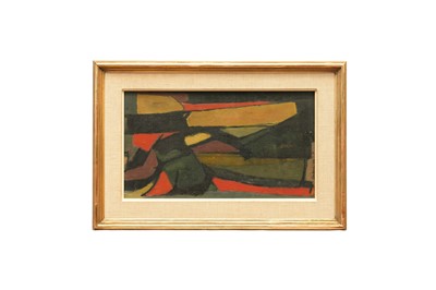 Lot 1445 - *Bernard Dufour (1922-2016) oil on canvas - "Urwald IV", signed, titled verso and inscribed, 46cm x 27cm, framed